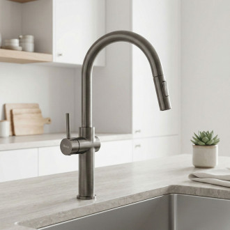 REA Kuchyňská baterie Fresh High Gold Brush REA-B7202