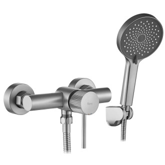 REA Sprchová baterie Lungo Stripe BRUSH NICKEL REA-B9491