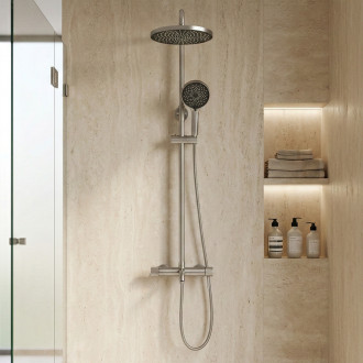 REA Sprchový set Lungo Stripe Brush Nickel REA-P9491