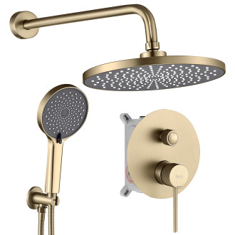 REA Podomítková sprchová sada Lungo Stripe Gold Brush + BOX REA-P9492