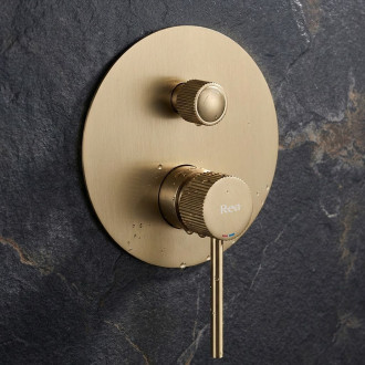 REA Podomítková sprchová sada Lungo Stripe Gold Brush + BOX REA-P9492