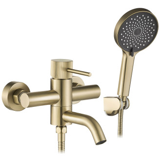 REA Vanová baterie Lungo Stripe Gold  Brush REA-B8055