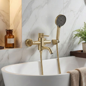 REA Vanová baterie Lungo Stripe Gold  Brush REA-B8055