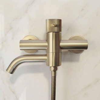 REA Vanová baterie Lungo Stripe Gold  Brush REA-B8055