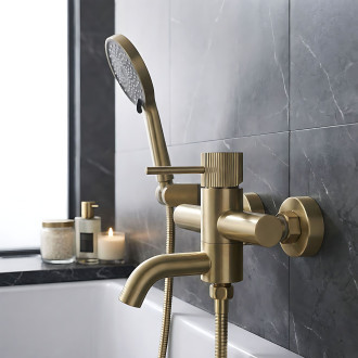 REA Vanová baterie Lungo Stripe Gold  Brush REA-B8055