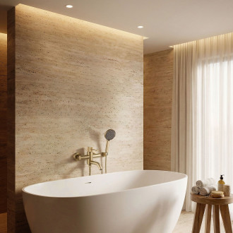 REA Vanová baterie Lungo Stripe Gold  Brush REA-B8055