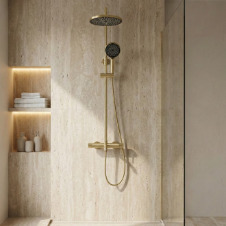 REA Sprchový set Lungo Stripe Brush Gold REA-P9490