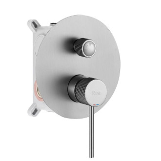 REA Podomítková sprchová sada Lungo Stripe Nickel Brush + BOX REA-P9493