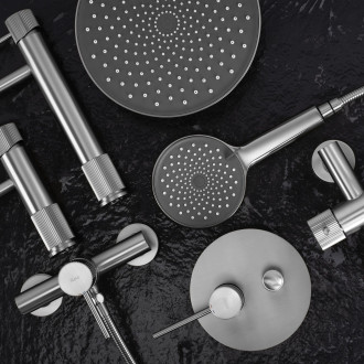 REA Podomítková sprchová sada Lungo Stripe Nickel Brush + BOX REA-P9493