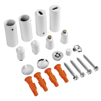 Montážní sada pro radiátor, bílá mat