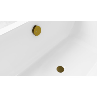 Vanová souprava s napouštěním, bovden, délka 800mm, zátka 72mm, zlato mat