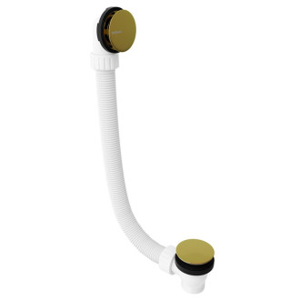 Vanová souprava bez napouštění, click-clack, délka 1200mm, zátka 72mm, zlato mat 71858.91