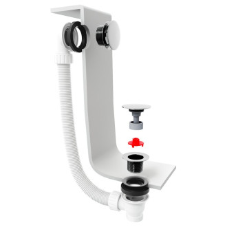 Vanová souprava bez napouštění, click-clack, délka 1200mm, zátka 72mm, zlato mat