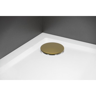 Vaničkový sifon, průměr 90mm, DN40, nízký, krytka zlato mat