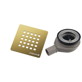 TRENECA vaničkový sifon, průměr otvoru 90mm, DN40, krytka zlato mat 84999.91
