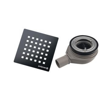 FLEXIA vaničkový sifon, průměr 90mm, DN40, krytka gun metal 17754