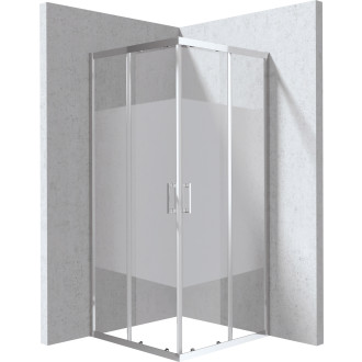 Deante Čtvercový sprchový kout Funkia Evo, chrom, 90 × 90 × 195 cm KYC_0E99P