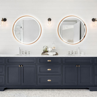 REA Zrcadlo LED 60cm, kartáčovaná měď  HOM-05491