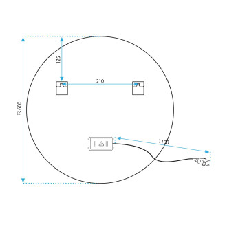 REA Zrcadlo LED 60cm, kartáčovaná měď  HOM-05491