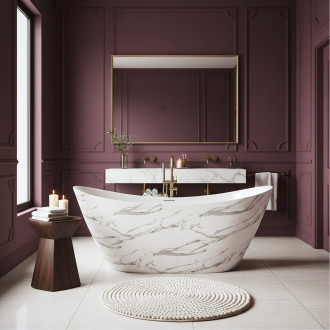 REA Volně stojící akrylátová vana Ferrano Slim Nature 170 KPL-W8505