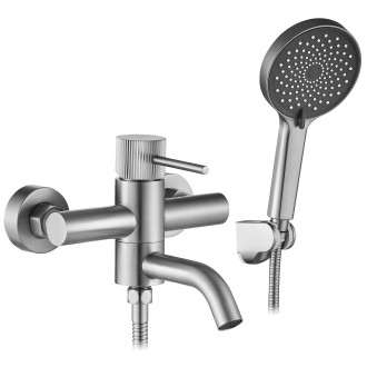 REA Vanová baterie Lungo Stripe Brush Nickel REA-B8057