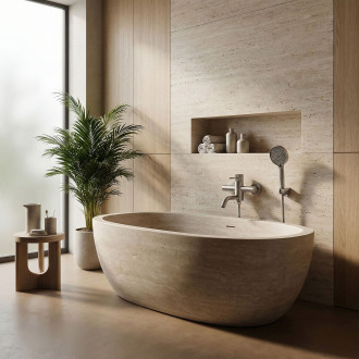 REA Vanová baterie Lungo Stripe Brush Nickel REA-B8057