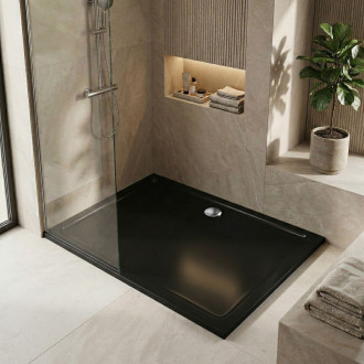Rea Sprchová Vanička Savoy černá 80x100 REA-K4087