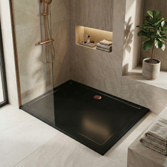 Rea Sprchová Vanička Savoy černá 80x100 REA-K4087