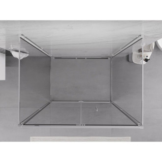 Mexen Exo-3S kabina prysznicowa 3-ścienna składana 85 x 90 cm, transparent, chrom - 816-085-090-01-00-3S