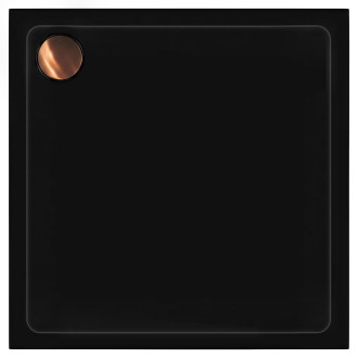 REA Sprchová akrylátová vanička Savoy 80x80 - černá KPL-04804