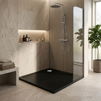 REA Sprchová akrylátová vanička Savoy 80x80 - černá KPL-04804