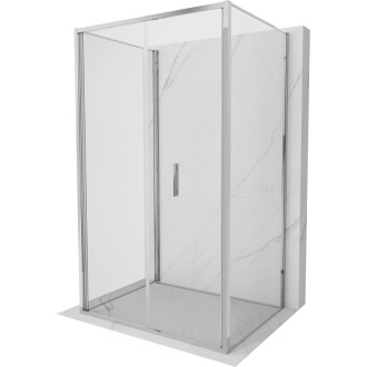 Mexen Exo-3S třístěnný skládací sprchový kout 70 x 100 cm, průhledný, chrom - 816-070-100-01-00-3S