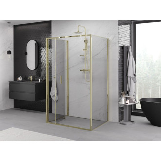 Mexen Exo-3S kabina prysznicowa 3-ścienna składana 95 x 70 cm, transparent, złota - 816-095-070-50-00-3S