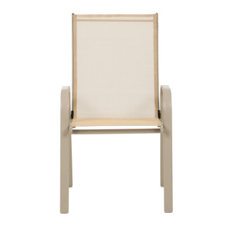 Zahradní židle Autronic béžová kov AZC-C1000 CRM