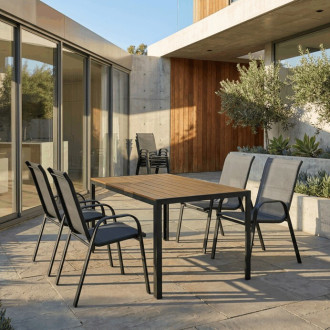 Zahradní židle Autronic šedá kov AZC-C1000 GREY