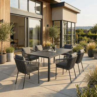 Zahradní židle Autronic šedá Hliník AZC-C1179 GREY