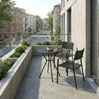 Zahradní židle Autronic černá kov AZC-H1021 BK