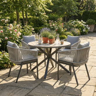 Zahradní židle Autronic šedá kov AZC-S1430 GREY