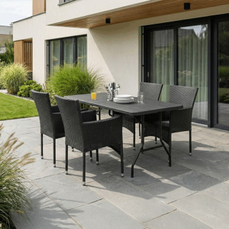 Zahradní židle Autronic černá kov AZC-S2117 BK