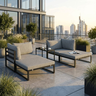 Zahradní set Autronic šedá kov AZ-L1761 SIL