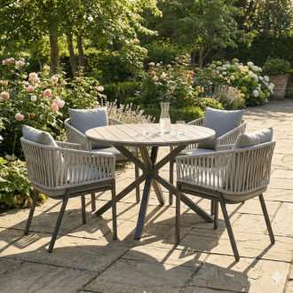 Zahradní stůl Autronic 110x110 cm šedá Hliník AZT-S1430 GREY