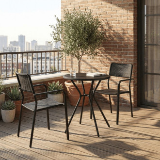 Zahradní stůl Autronic Solvig 60x60 cm černá kov AZT-H1021 BK