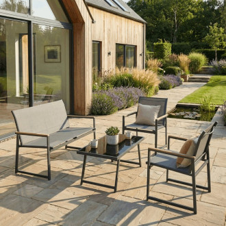 Zahradní set Autronic šedá kov AZS-S1212 GREY