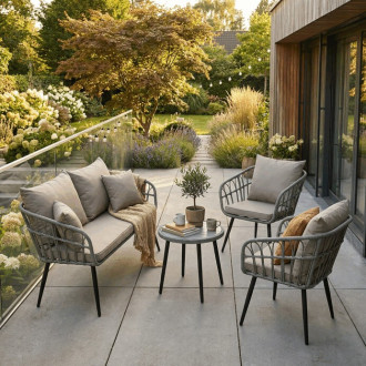 Zahradní set Autronic šedá kov AZ-F1508 GREY