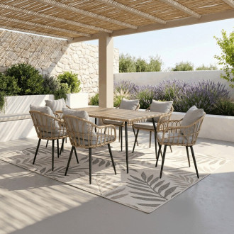 Zahradní stůl Autronic 95x160 cm hnědá kov AZ-F1407 NAT