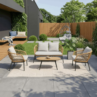 Zahradní set Autronic hnědá kov AZ-L1880 NAT