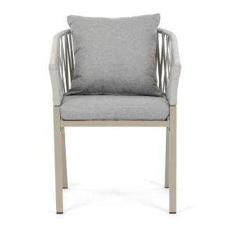 Zahradní židle Autronic béžová kov AZC-S1430 CRM