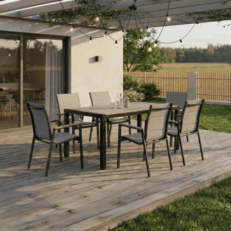 Zahradní židle Autronic béžová Hliník AZC-S1110 BK