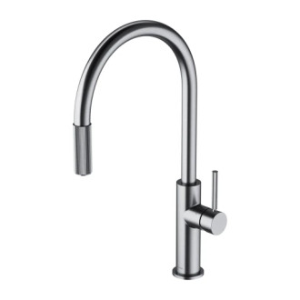 Omnires SWITCH kuchyňská baterie s výsuvnou výpustí pro filtr, nikl kartáčovaný SW9059NI