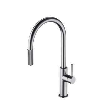 Omnires SWITCH kuchyňská baterie s výsuvnou výpustí pro filtr, nikl kartáčovaný SW9059NI